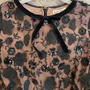 For Love and Lemons Floral Lace Sequin Mini Dress